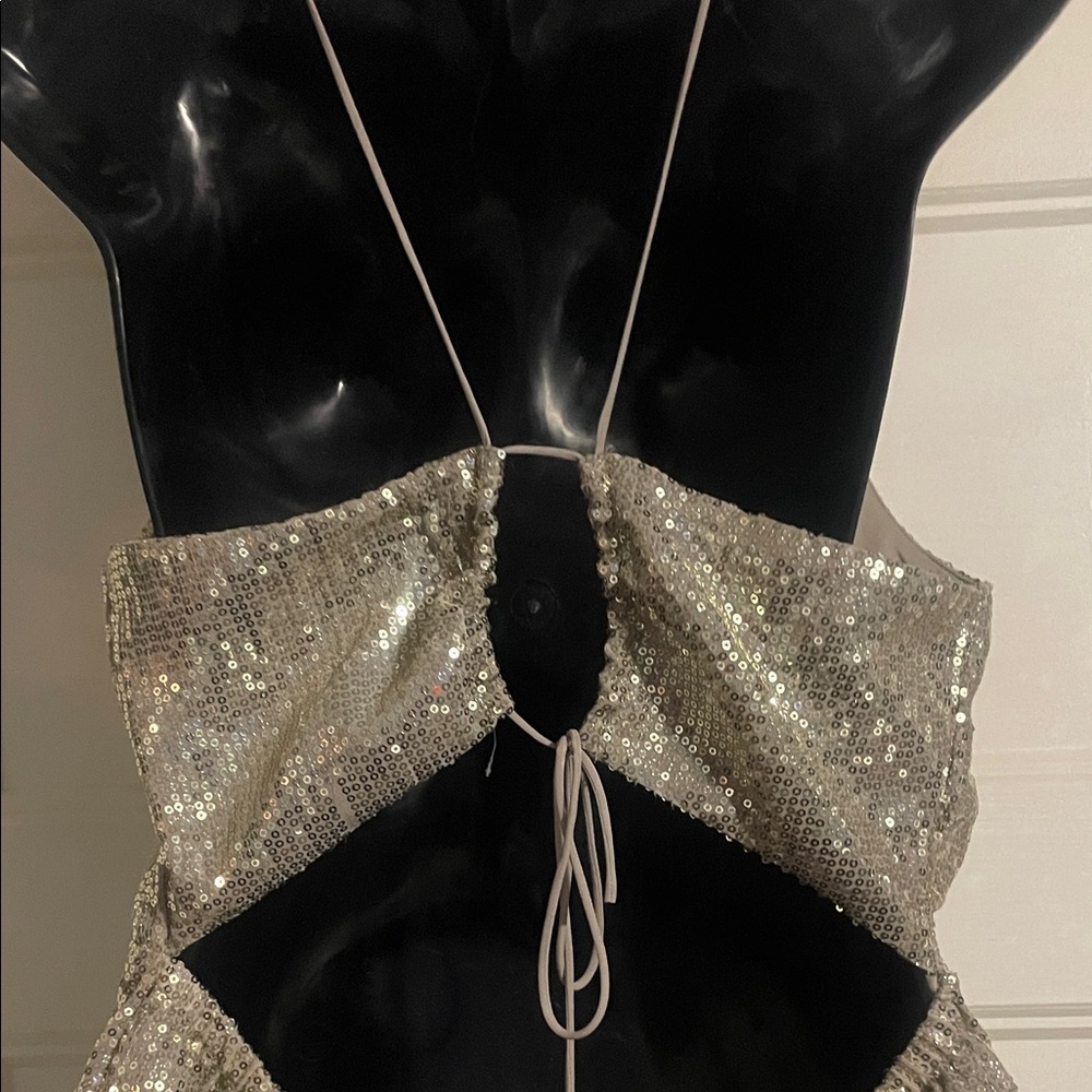 Dynamite Shimmering Gold Sequin Camisole - Picture 4 of 7